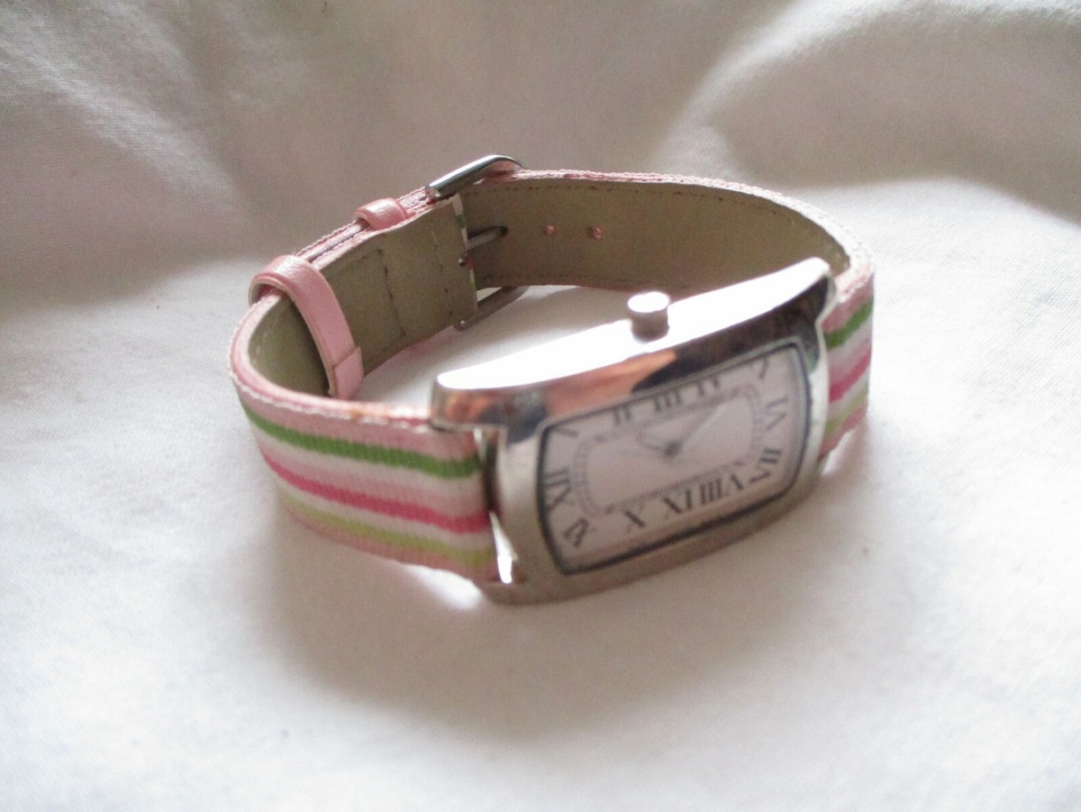 Colorful Pink, Green, & Silver Toned Wristwatch w  display picture 3
