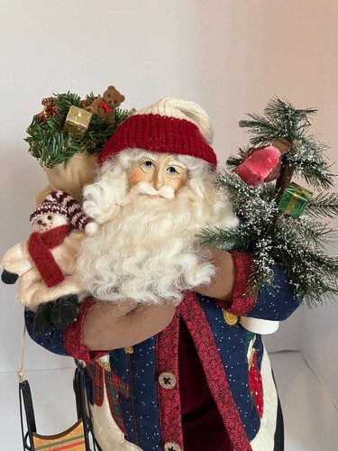 Lynn Haney signiert #1057 1997 Country Santa 18" groß ohne Originalkarton - Bild 2 von 15