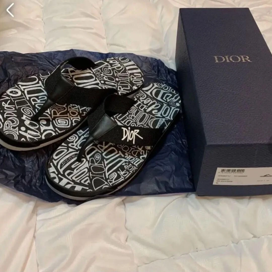 Sandales Dior × Shawn Stussy 960 noir/blanc taille 42 bon état Italie