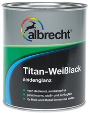 albrecht TITAN-Weißlack seidenglanz reinweiß 750ml NEU & OVP