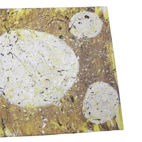 Original Abstract Painting 8 x 10 in on Canvas Colors White Brown Yellow & More - Picture 5 of 8