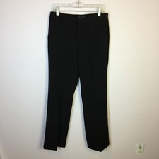 Lauren Ralph Lauren Dress Pants Sz 10 Womans Black 100 Wool Straight Leg Pocket