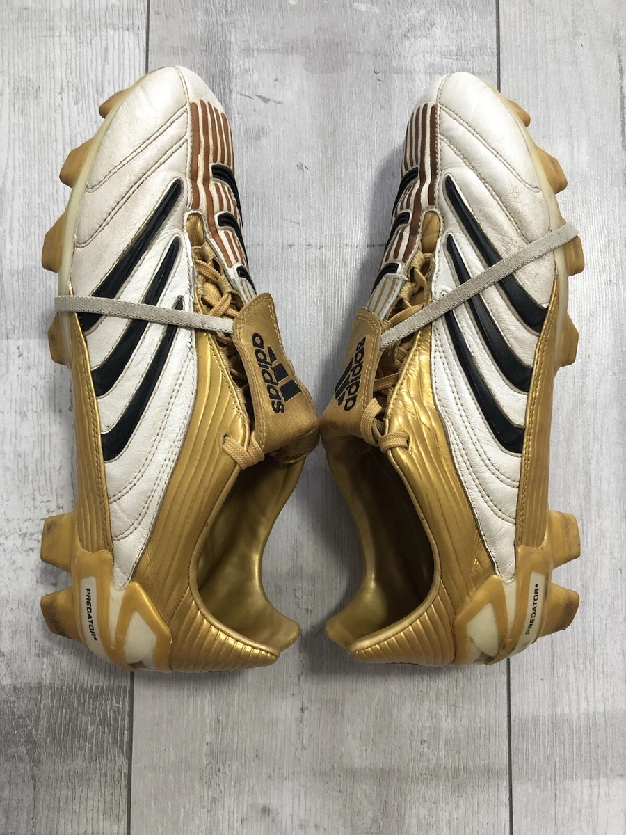 Adidas Predator Absolute FG Soccer Cleats Gold White Football Soccer Cleats