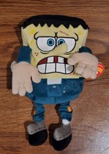 Spongebob Squarepants Frankenstein Halloween 8in Plush - Ty Beanie Baby 2004 NEW