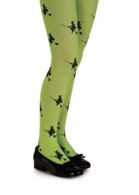 Child Lime Witch Glitter Tights Small 40-55 lbs Rubies 6811 NEW! Free Shipping!