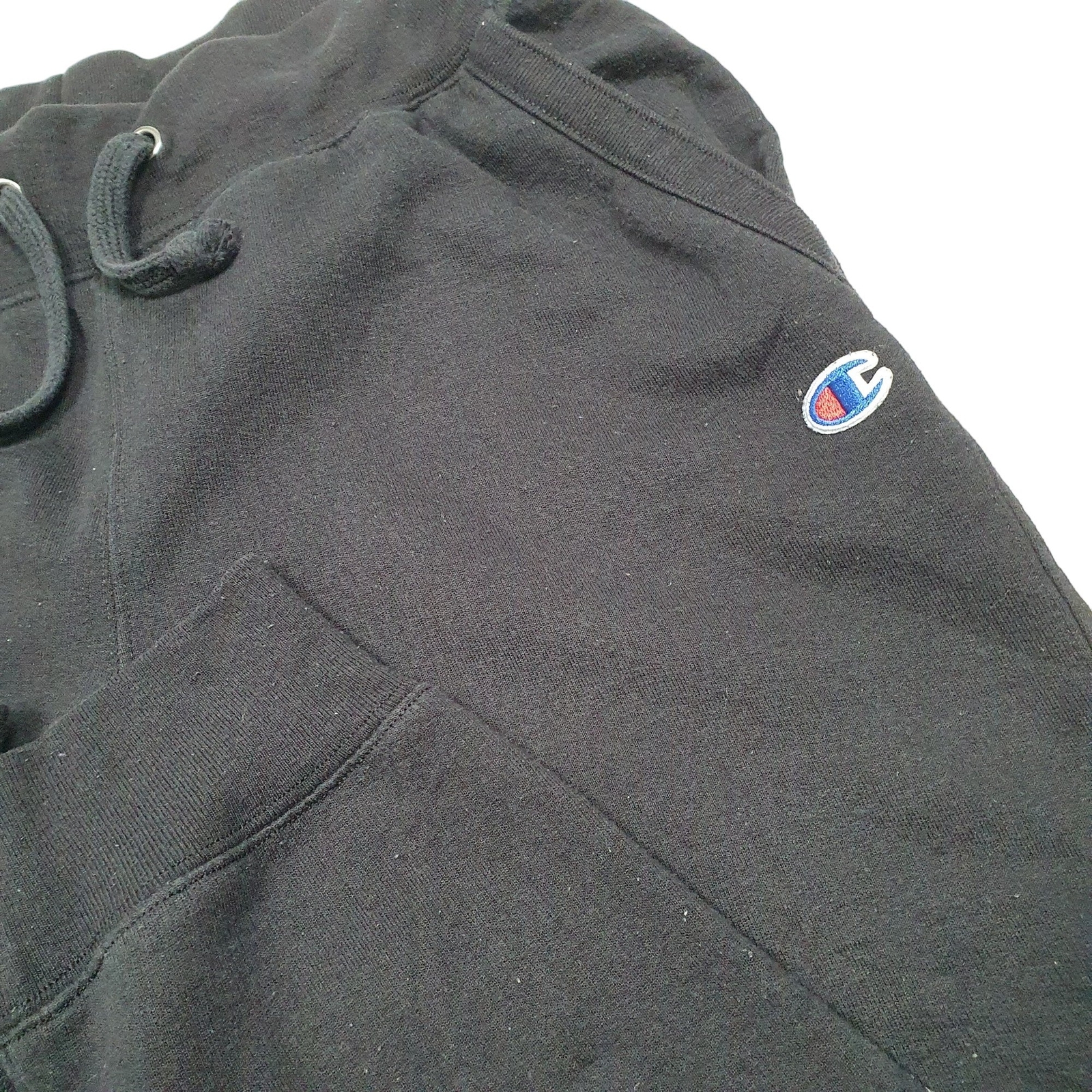 CHAMPION Jogger Trousers Cotton  &  Polyester Black Mens W26 L30 image 4