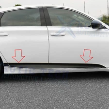 Door Sill Side Skirt Lower Stripe Sticker For Honda Accord 10th Gen Matte Black