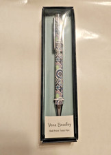 Vera Bradley SKETCHED MEDALLION Ball Point Metal barrel Twist Pen New in Box 