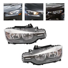 Rightleft Pair Halogen Headlights Lamps For 2012-2015 Bmw 320i 328i Sedan Wagon