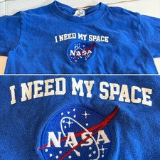 Child s NASA T Shirt Sz Youth S Blue I Need My Space Cotton Short Sleeve Used