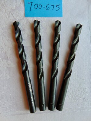 Lot: Four (4) new Twist Drills: Three 9.8mm C-L HS & One 9.9mm Titex Plus N HSS