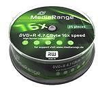 MediaRange MR404 DVD+R 4 7GB 16x SP(25) , DVD+R, cakebox, 25 pc(s), 4.7 GB ~E~