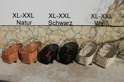Hundefahrradkorb für Gepäckträger XXL XL Hundekorb Weide Weidenkorb Fahrradkorb