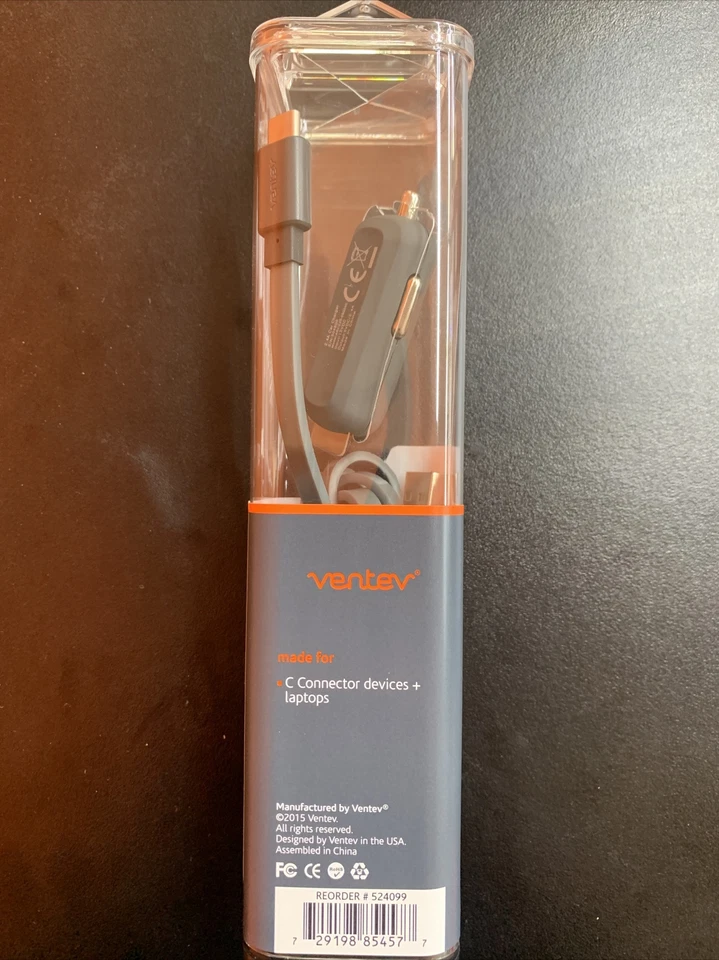 Cargador de coche Ventev 12W Dashport R1240 y cable USB A a USB C 3 pies - gris Foto 3 de 4