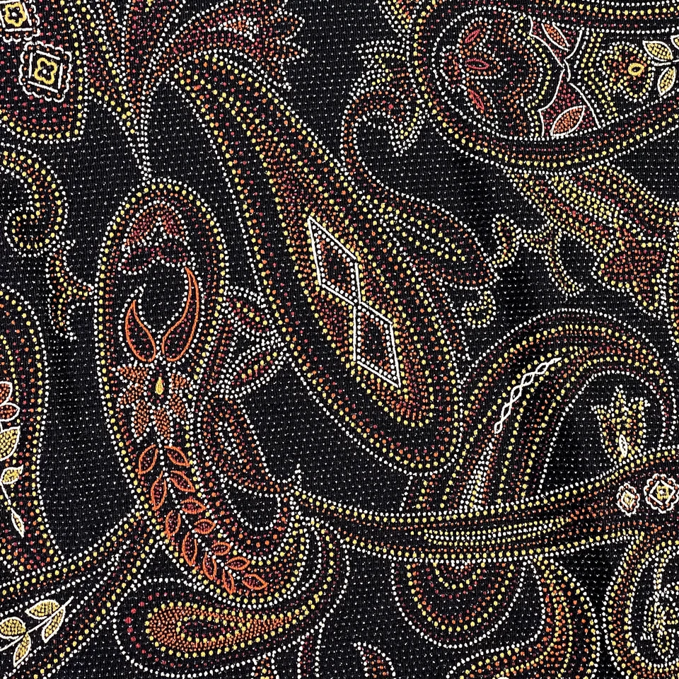 Vintage Bon Worth Studded Top S Metallic Paisley Slink Heavyweight Blouse - Image 2 of 4