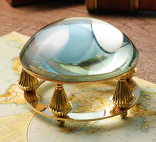 Magnifying Glass Reading Map Coin Brass Magnifier Glass Lens Jewelry Loupe Loop