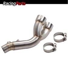 For Yamaha YZF R6 2006-2016 Modified Exhaust Mid Link Pipe Clamp-on Muffler