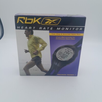 New REEBOK Precision XT 43mm Heart Rate Monitor Men s Digital Watch Black Resin