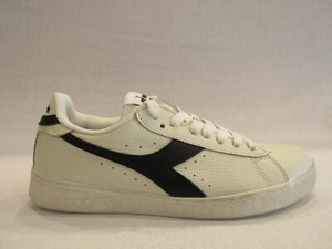DIADORA GAME L LOW WAXED sneakers unisex in pelle bianco latte con inserti neri | eBay