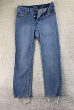 Levi's 501 Jeans Women's 26x26 Button Fly Raw Hem Light Wash