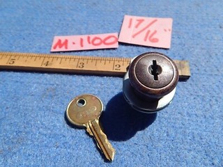 1939 Seeburg Classic Vogue Plaza Cabinet Lid Lock 17/16" Duo with M 1100 key
