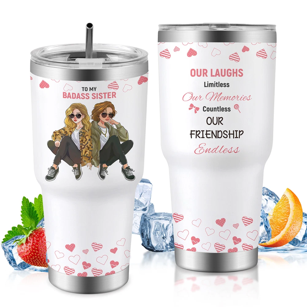 Tumbler Stainless Steel Straw, Anniversary Birthday Gift 30oz Car Cup