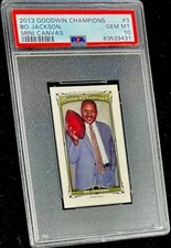 2013 GOODWIN #3 “BO JACKSON” PSA 10 (RARE CANVAS CARD) *POP 2* ((UPPER DECK))
