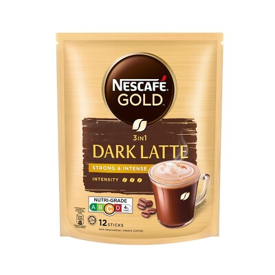Nescafe Gold Dark Latte Coffee 12 x 34g 400g
