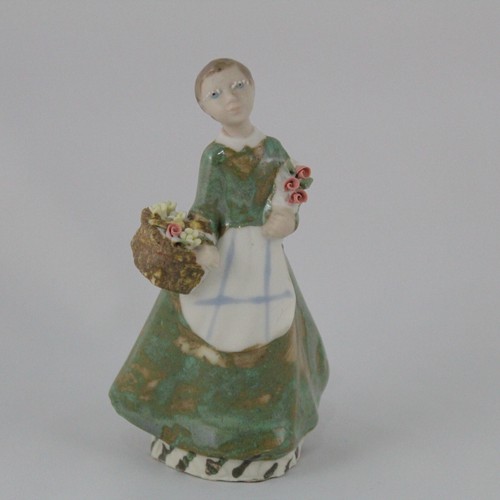 Antigua Figura Porcelana RAMON INGLES Niña con Flores AÑOS 70 Valencia RARA - Imagen 2 de 10