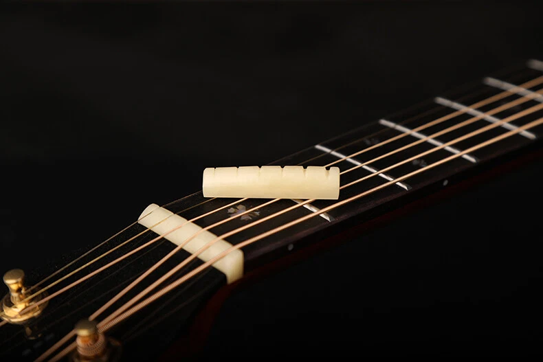 10x Bone Guitar Nut 1-11/16" (43mm) Unbleached Saddle - Image 2 of 4