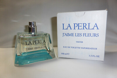 J'AIME LES FLEURS By LA PERLA 3.3 OZ/100 ML EDT SPRAY NEW IN BOX TESTER NO CAP