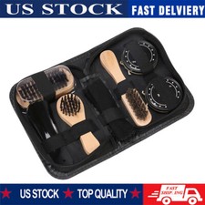 8pcs Shoe Cleaning Polish Shine Care Kits Set For Leather Boots Shoes Sneakers