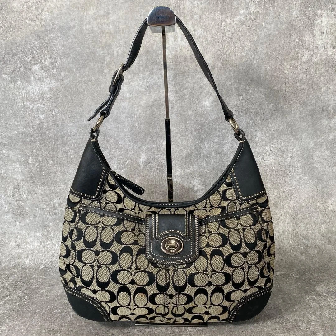 Coach Black Signature Hobo Bag for sale | eBay