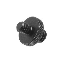 2PACK Mic Stand Adapter M8 Male to x 1/4 Male Tripod Screw Double Sides Black