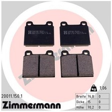 Zimmermann Bremsbelag-Satz Bremsklötze vorne A0015868342 211698151B | 836186