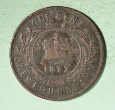 1873 - Newfoundland Large Cent - INV#D219