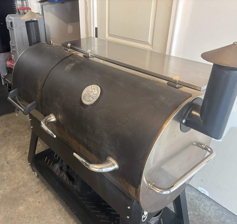 Recteq Pellet Smoker Grill, Digital Control Panel, Stainless/Metal, Wheels