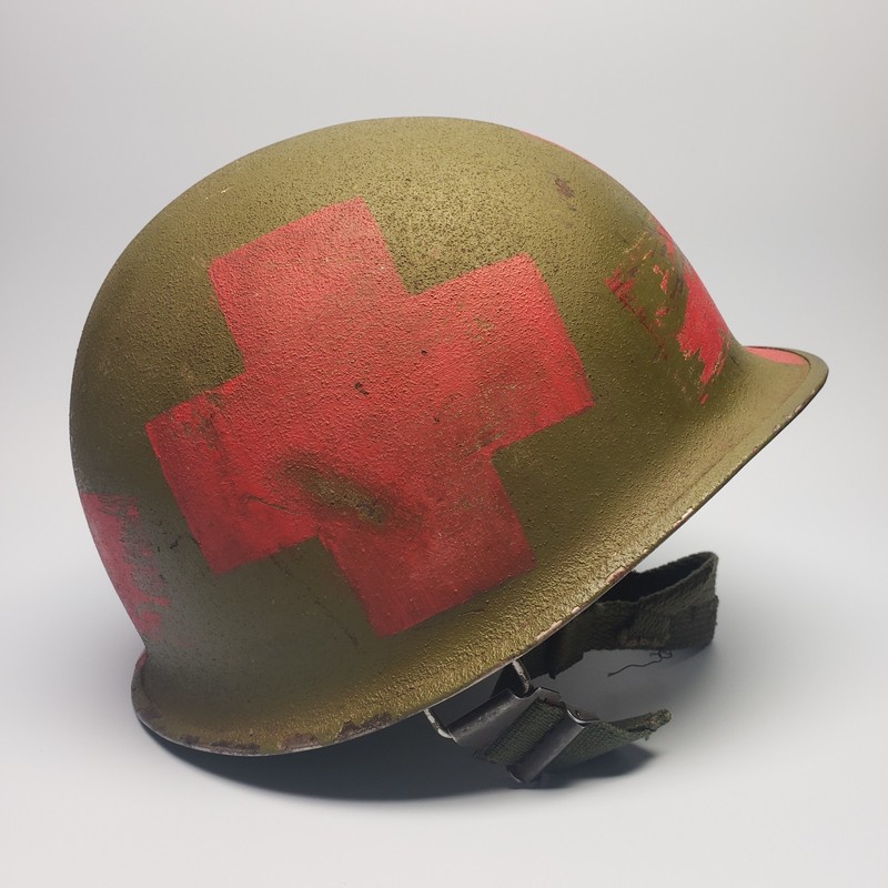 US Army M1 Steel Helmet w/ Liner & Chin Strap  
