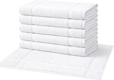 Pack of 6 100 Cotton Bath Mat 20X30 Inches, Soft  Absorbent Quick Dry Bathroom