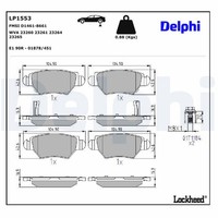 Bremsbelagsatz Scheibenbremse Delphi LP1553 FüR Opel Astra Zafira CC T98 A05 F70