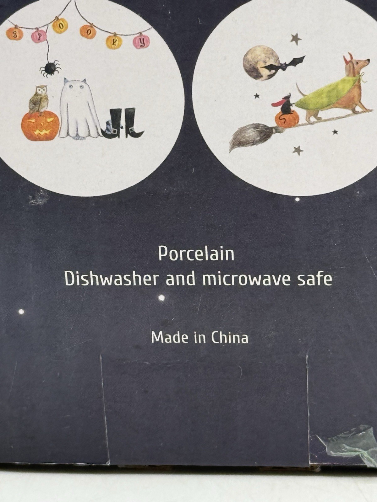 Halloween Pets in Costume Harvest Green Studio Four Luncheon Plates NIB