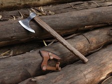 Viking Axe Hand made Carbon Steel Blade Tomahawk Axe W/Leather Sheath
