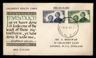 DR WHO 1944 NEW ZEALAND FDC HEALTH STAMP CACHET SEMI MPOST COMBO M71646