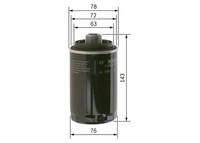 Bosch F026407080 ÖLfilter 143 Mm 76 Mm 72 Mm