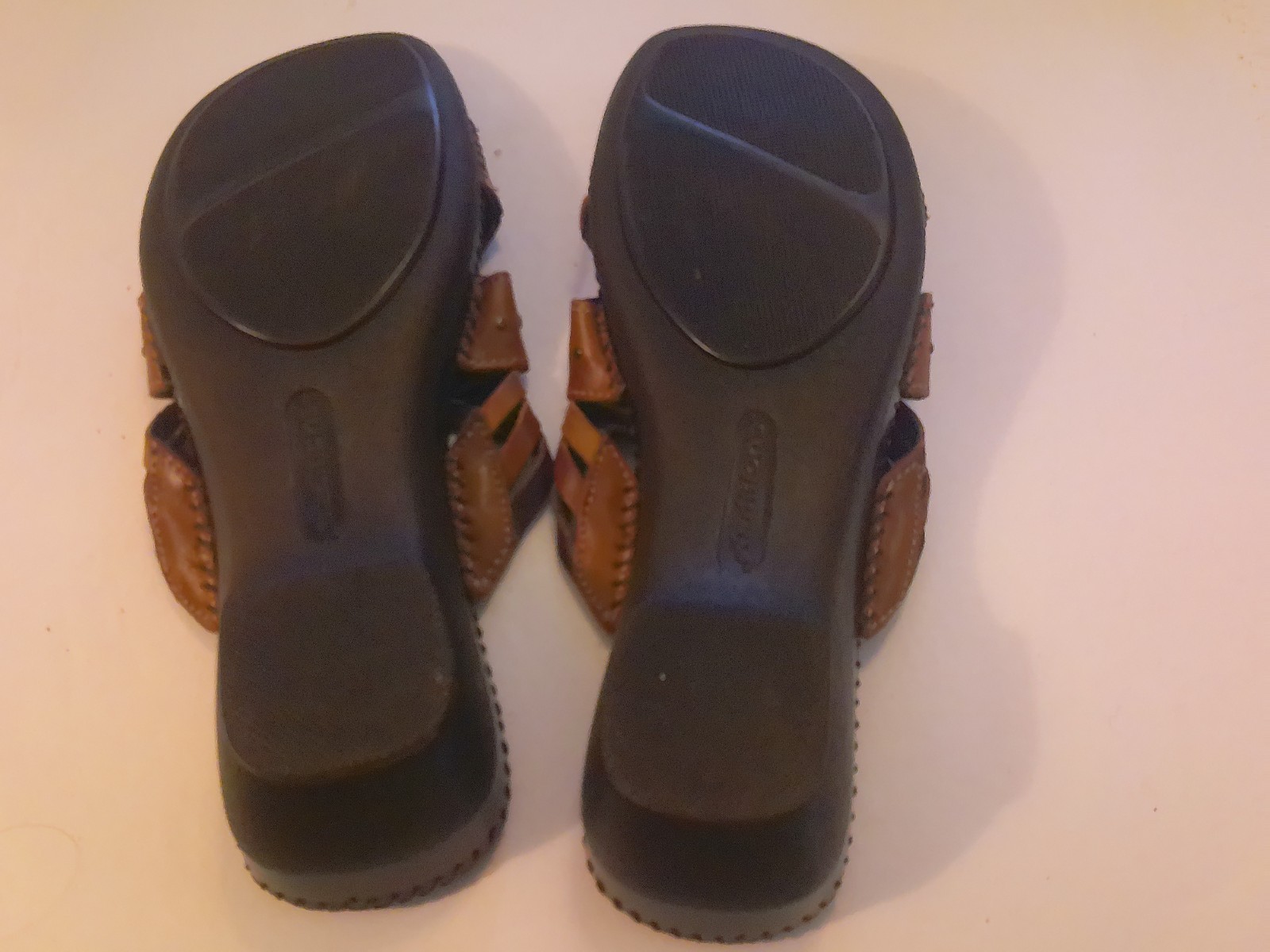 APL Sandali donna Audition pelle marrone zeppa tacco basso misura 8N