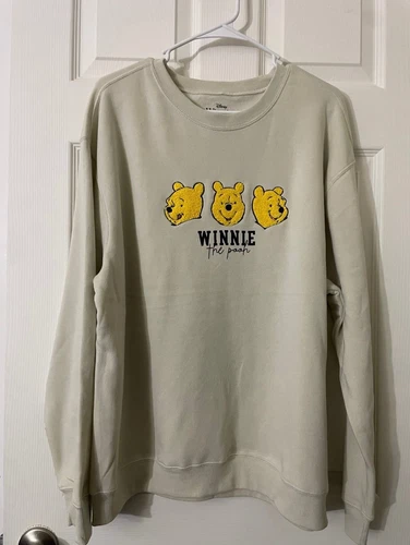 OFF WHITE Felpa DISNEY Winnie The Pooh 2XL cotone e poliestere panna bianco sporco