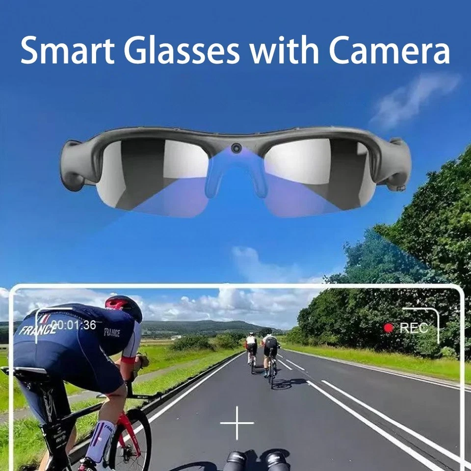 2025 Video Recording Eyewear/Sunglasses Smart Glasses Wireless Bluetooth Headset - Image 2 of 4