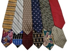 1 Dozen Men's Silk Ties Resellers Lot Used See Brands In Description Lot 14