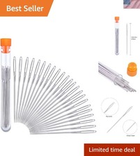 Stainless Steel Large Eye Needles Set   23 Sharp Needles for Sewing  Crafting