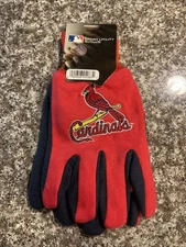 ST. LOUIS CARDINALS STRIPED UTILITY GRIPPER DOTS GLOVES NEW WINCRAFT 🐦